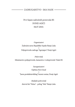 zadrugarstvo ima nade - PZ Agrojapra