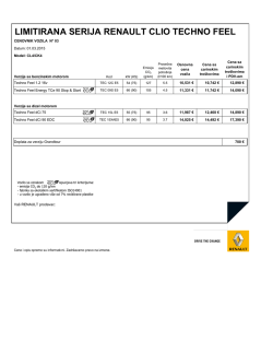Clio Techno Feel cenovnik (PDF)