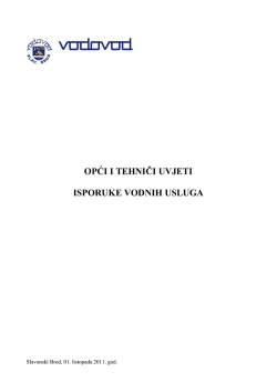 opći i tehniči uvjeti isporuke vodnih usluga