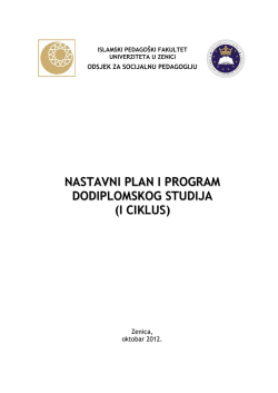 i semestar - ISLAMSKI PEDAGO?KI FAKULTET