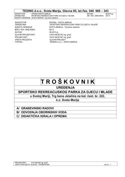 T R O &Scaron; K O V N I K - Općina Sveta Marija