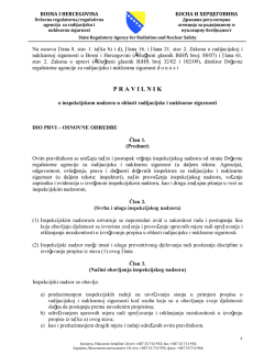 Pravilnik o inspekcijskom nadzoru u oblasti radijacijske i nuklearne