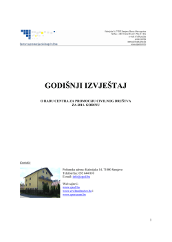 CPCD Godisnji izvjestaj 2011 - Resursni centar civilnog dru&scaron;tva
