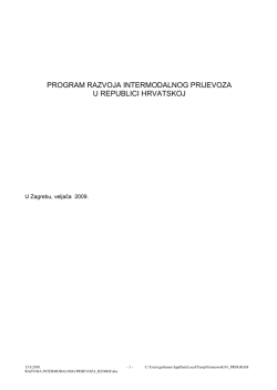 program razvoja intermodalnog prijevoza u republici hrvatskoj - ipc-dj