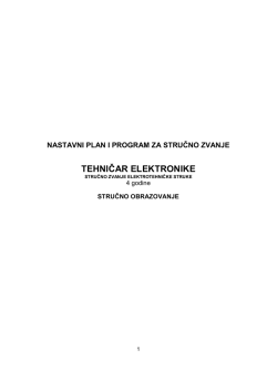 TEHNIČAR ELEKTRONIKE