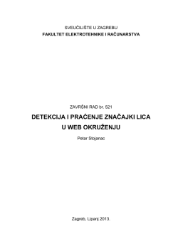 Detekcija i praćenje značajki lica u web okuženju