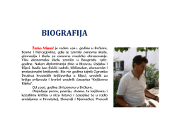 BIOGRAFIJA - Žarko Milenić
