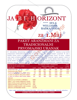 JA B I	H ORIZONT za 1.Maj