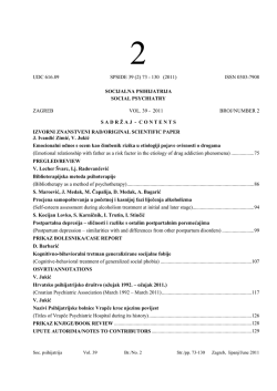 39 (2) - Hrvatsko psihijatrijsko dru&scaron;tvo
