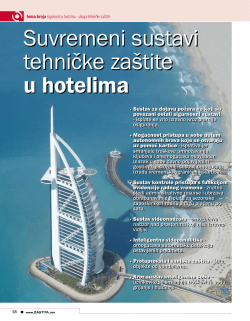 Primjena suvremenih sustava tehničke za&scaron;tite u