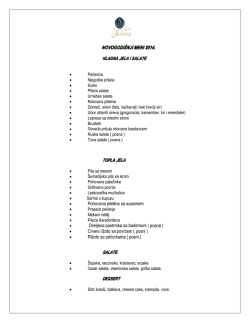 NOVOGODI&Scaron;NJI MENI 2014. Pohovana piletina sa susamom