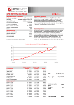 HPB OBVEZNIČKI FOND 31.12.2014