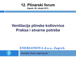 Ventilacija plinske kotlovnice Praksa i stvarne potrebe 12