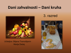 Dan zahvalnosti – Dani kruha