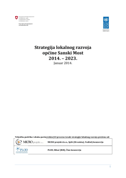 Strategija lokalnog razvoja općine Sanski Most 2014