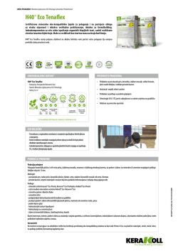 H40&reg; Eco Tenaflex - the Kerakoll products area