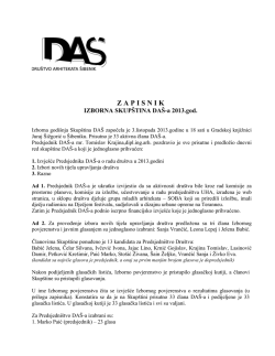 Zapisnik – izborna skupština 2013
