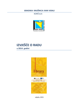 izvješće o radu - Gradska knjižnica Ivan Vidali