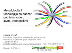Metodologija i tehnologija za nadzor gubitka vode u javnoj