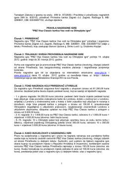 Pravila nagradne igre