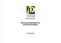 GRUPACIJA PERUTNINA PTUJ POSLOVNA ISKAZNICA