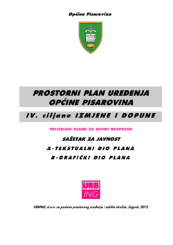 Prostorni plan uređenja općine Pisarovina, IV. ciljane izmjene i