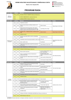 Program rada - Hrvatski cestar