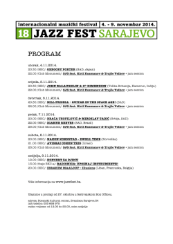 PROGRAM - Jazzfest.ba