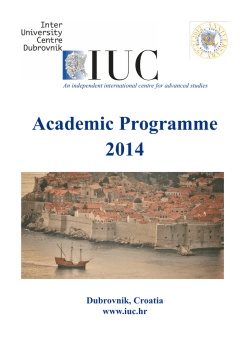 Academic Programme 2014
