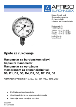 Bourdon tube / capsule type / spring