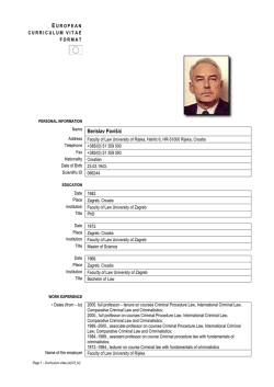 Berislav Pavi&scaron;ić - Pravni fakultet Sveučili&scaron;ta u Rijeci