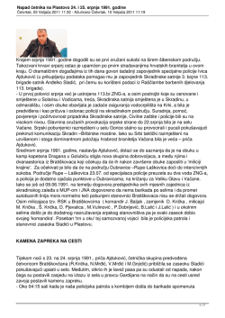 Napad četnika na Plastovo 24. i 25. srpnja 1991. godine