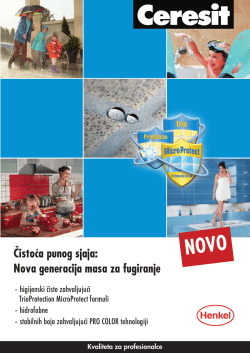 Čistoća punog sjaja: Nova generacija masa za - Ceresit