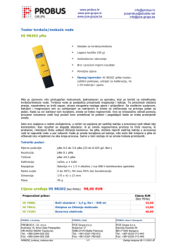 Tester tvrdoće/mekoće vode HI 98202 pNa Cijena ure&ntilde;aja HI 98202