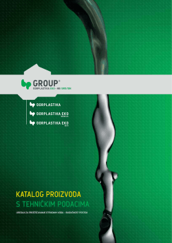KATALOG PROIZVODA S TEHNIČKIM PODACIMA