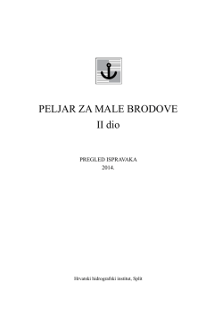 PELJAR ZA MALE BRODOVE II dio