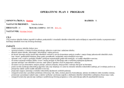 OPERATIVNI PLAN I PROGRAM