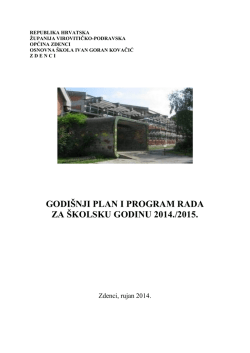 Godi&scaron;nji plan i program - O&Scaron; IGK