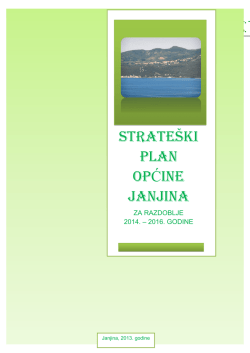 STRATE&Scaron;KI PLAN OPĆINE JANJINA