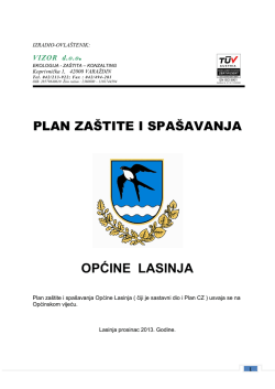 Plan za&scaron;tite i spa&scaron;avanja Općine Lasinja