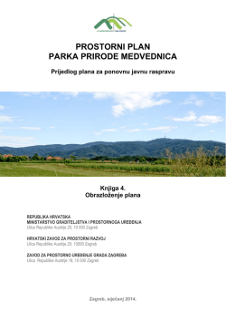 PROSTORNI PLAN PARKA PRIRODE MEDVEDNICA