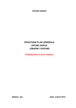 prostorni plan uređenja općine okrug - izmjene i