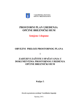 PROSTORNI PLAN UREĐENJA OPĆINE BREZNIČKI HUM Izmjene