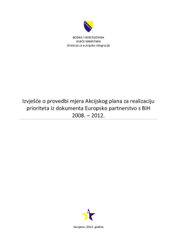 Izvje&scaron;će o provedbi mjera Akcijskog plana za realizaciju prioriteta iz