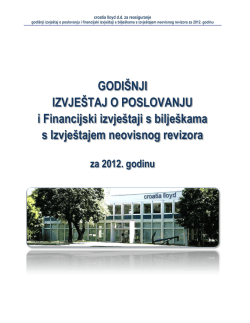 Revidirani nekonsolidirani izvje&scaron;taj o poslovanju i