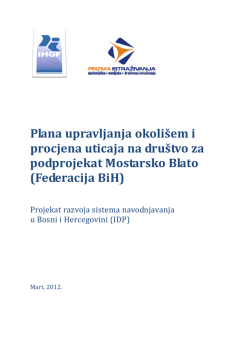 Plana upravljanja okoli&scaron;em i procjena uticaja na dru&scaron;tvo za