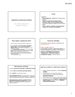 (Microsoft PowerPoint - M 1.5. Legislativa prepisivanja lijekova