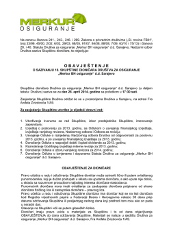 Auf Grundlage des Artikels 10 der Satzung der Merkur BH