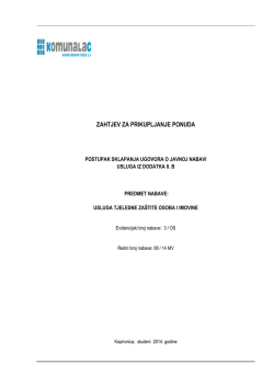 Zahtjev za prikupljanje ponuda