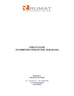 UPRAVLJANJE STAMBENIM I POSLOVNIM ZGRADAMA